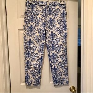 Forever 21 Floral Brocade Ankle Pants